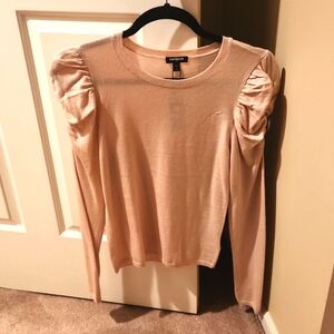 Express fitted sweater, pink, size xs
